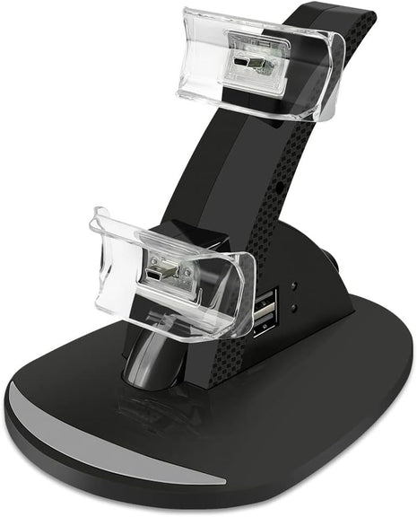 VSEER PS3 Controller Charger, Dual Console Charger Charging Docking Station Stand for PS3 with LED Indicators, Black