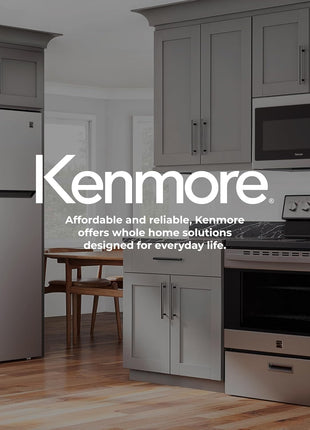 Kenmore 5.2 cu ft. Rear Control Electric Range - Stainless Steel | 4 Cooktop Elements - Steam Clean Oven & Hidden Bake for Easy Cleaning - Ultra-Durable Chrome Racks & Storage Drawer