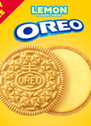 OREO Lemon Creme Sandwich Cookies, Party Size, 24.95 oz