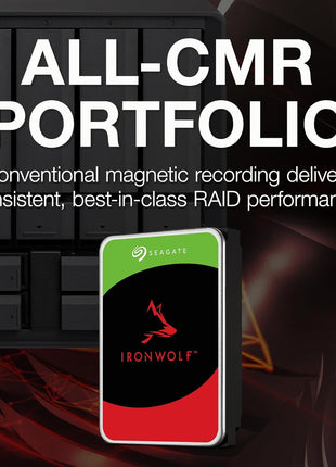 Seagate IronWolf ST4000VN006 4 TB Hard Drive - 3.5" Internal - SATA (SATA/600) - Conventional Magnetic Recording (CMR) Method