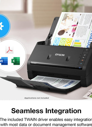 Epson Workforce ES-400 II High-Speed Color Duplex Desktop Document Scanner | For Computers including PC and Mac with Auto Document Feeder and Image Adjustment Tools