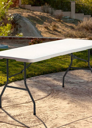 BestOffice 6FT Picnic Table Folding, Camping, Plastifor Party Event,White