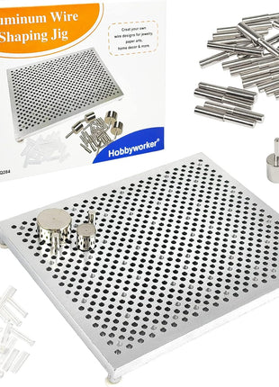 hobbyworker Wire Bending Jig with 30 Metal pegs for Jewelry Making Tools | Wire Wrapping Tool