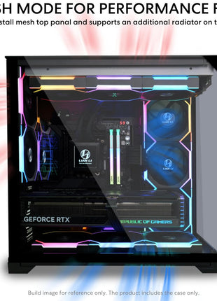 Lian Li O11 Vision Compact Black-Steel-Tempered Glass ATX Mid Tower Computer Case-Back Connect Support-O11VPX