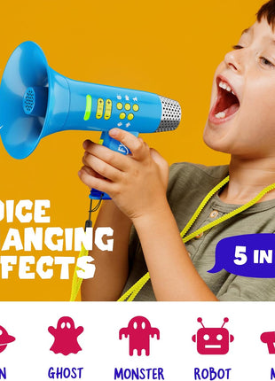 5 In 1 Voice Changer for Kids - Voice Changing Device for Boys & Girls | Birthday Gifts for 3, 4, 5, 7, 8 Year Old Boy - Toys Gift Ideas for Kid, Toddler - Gifts for Kids Ages 3-8+ Olds