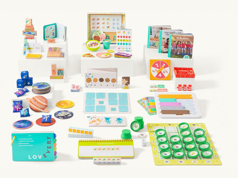 LOVEVERY, The Math Skill Set, Part 1 Hands-On Math, 9 Games and 3 Books, Pre-K to Kindergarten