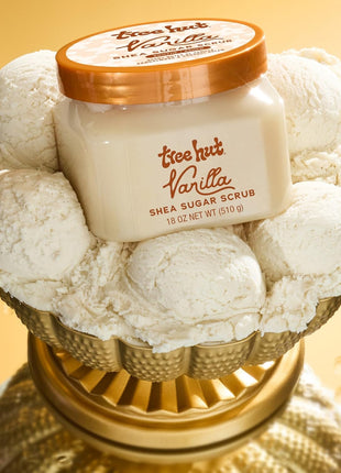 Tree Hut Vanilla Body Scrub, Exfoliating Sugar Scrub, Vegan, 18 Oz | Exfoliating & Nourishing with Shea Butter & Essential Oils, Body Exfoliator for All Skin Types, Self Care Gifts for Women