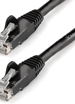StarTech 20ft CAT6 Ethernet Cable - Black CAT 6 Gigabit Ethernet Wire -250Mhz 100W PoE RJ45 UTP Network Patch Cord Snagless with Strain Relief (N6PATCH20BK)