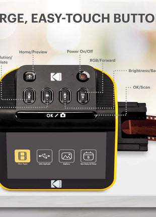 KODAK Slide N SCAN Film & Slide Scanner Digitizer with 5" LCD Screen, Quickly Convert Negatives & Slides to Digital 22MP JPEG Photos, Compatible with 135, 126 and 110 Film & Slides