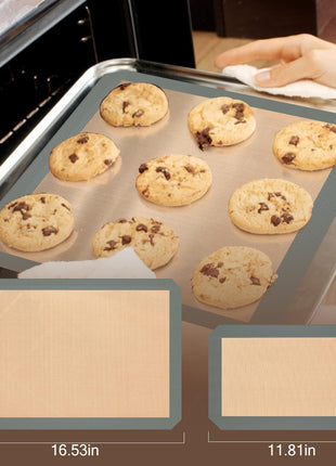 Koolstuffs Silicone Baking Mat, Nonstick and Reusable, 3 Pack | Easy Cleanup, Half- and Quarter-Sheet Sizes for Cookies, Bread, Pastries, Roasted Vegetables