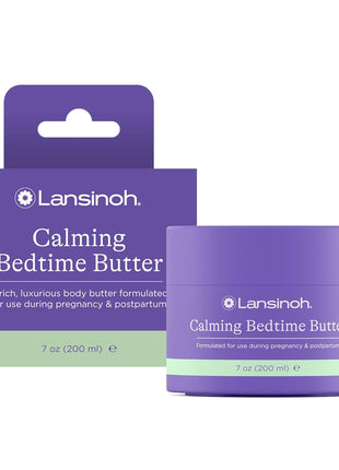Lansinoh Magnesium Bedtime Butter Body Lotion for Pregnant Moms, Calm Magnesium Lotion for Aching Muscles, Lotion for Women & Soothing Massage, Promote Relaxation, Help Ease Cramps, 7 oz.