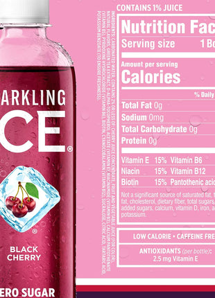 Sparkling Ice Purple Variety Pack, Flavored Water, Zero Sugar, with Vitamins and Antioxidants, 17 fl oz, 12 count (Black Raspberry, Cherry Limeade, Orange Mango, Kiwi Strawberry)