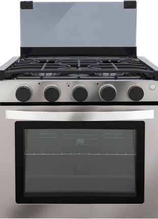 RecPro RV 3-Burner Gas Range, Silver, 1.8 Cu. Ft., No Range Hood