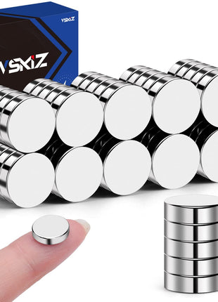 50 Pcs Refrigerator Magnets, 10x3mm Tiny Round Disc Magnets | Small Whiteboard Magnets for Crafts, DIY, Office, Dry Erase Board, 3D Printing