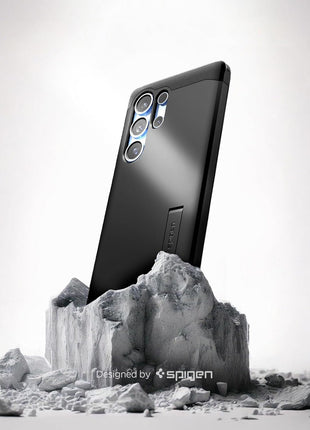 Spigen Tough Armor (Ai) MagFit Designed for Galaxy S25 Ultra Case [Kickstand] [Fast Wireless Charging] (2025) - Black