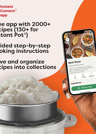 Instant Pot Duo 7-in-1 Electric Pressure Cooker, Slow Cooker, Rice Cooker, Steamer, Sauté, Yogurt Maker, Warmer & Sterilizer, Includes App with Over 800 Recipes, Stainless Steel, 8 Quart