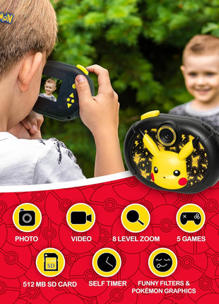 Pokemon Pikachu Kids Camera with SD Card Digital Camera with Video