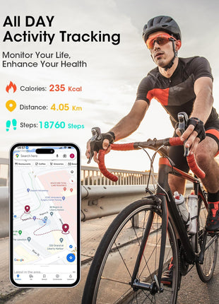Health Fitness Tracker for Men Women: Smart Watch with 24H Heart Rate Monitor Blood Oxygen Sleep Tracker Calorie Step Counter 5ATM Waterproof Fitness Activity Trackers Compatible with iPhone Android