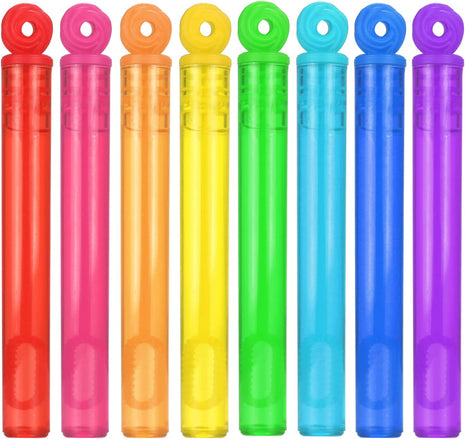 32 Piece 8 Colors Mini Bubble Wands, Party Favors for Kids, Assortment | Themed Birthday, Christmas Celebration, Thanksgiving New Year, Wedding, Summer Outdoor, Bath Time, for Kids Child