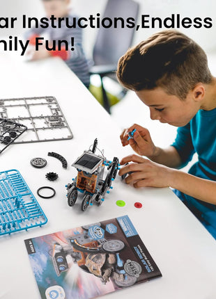 Sillbird 12-in-1 Solar Robot Building Kit STEM Gift for Boys Ages 8-13 | Powered by the Sun, Engineering Skills, DIY Educational Kit, Birthday Presents for Kids, Buildable Learning Set, 190 Pieces