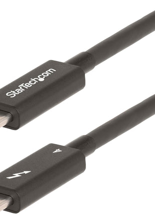 StarTech.com 6ft (2m) Active Thunderbolt 4 Cable - 40Gbps - 100W PD - 4K/8K Video - Thunderbolt Cable - Compatible w/USB4/DP Alt Mode, Thunderbolt 3, USB 3.2/Type-C (A40G2MB-TB4-CABLE)