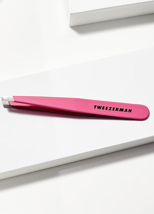 Tweezerman Slant Tweezer – Tweezerman Tweezers for Eyebrows Neon Pink