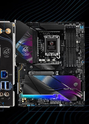 ASRock Intel Core Ultra Phantom Gaming Z890 Riptide WiFi 7 ATX Motherboard DDR5 9066 MHz 256 GB LGA1851 RL-ILM M.2 PCIe 5.0