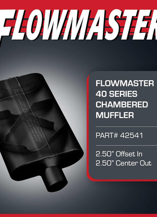 Flowmaster 40 Series Chambered Muffler ??2.50 inch Offset In / 2.50 inch Center Out