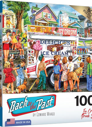 RoseArt - Back to The Past - Ice Cream Truck Day - 1000 Piece Jigsaw Puzzle for Adults