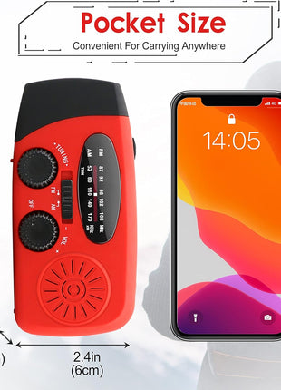RunningSnail Emergency Hand Crank Radio With LED Flashlight For Emergency, AM/FM NOAA Portable Weather Radio With 2000mAh Power Bank Phone Charger, USB Charged & Solar Power For Camping, Emergency
