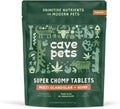 Cave Pets, Super Chomp Tablets, Dog Probiotic Supplement for Digestive Health and Natural Relaxation, Multi-Glandular & Hemp, 60 Tablets