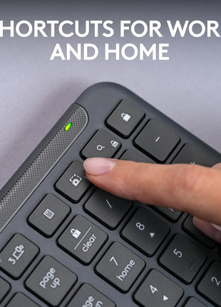 Logitech Signature Slim K950 Wireless Keyboard, Sleek Design, Switch Typing Between Devices, Quiet Typing, Bluetooth, Multi-OS, Windows, Mac, Chrome - Graphite