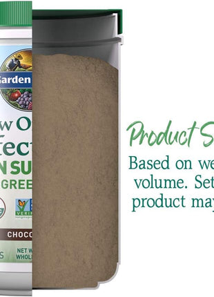 Garden of Life Raw Organic Perfect Food Chocolate Powder, 60 Servings | Juiced Cereal Grasses, Plant Based Green Supplements for Immune Support and Digestive Support, Green Superfood