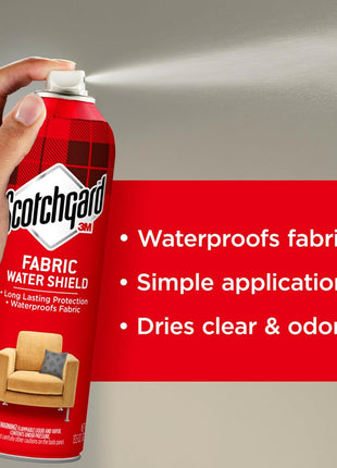 Scotchgard Fabric Water Shield, 13.5 Ounces, Repels Water, Ideal for Couches, Pillows, Furniture, Shoes and More, Long Lasting Protection