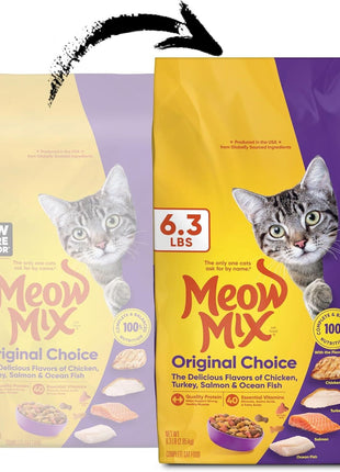 Meow Mix Original Choice Dry Cat Food, 6.3 Pound Bag