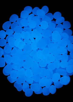 Oubest Fish Tank Rocks Glow in The Dark Pebbles for Garden Aquarium Plant PotsBonsai Walkway Driveway 100pcs Blue