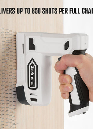Bielmeier Electric Staple Gun, 2 in 1 Lithium-ion Electric Stapler, 4V Cordless Brad Nailer Kit with Staples Nails, USB Charger, Power Tacker for Upholstery, Material Repair, Carpentry, DIY