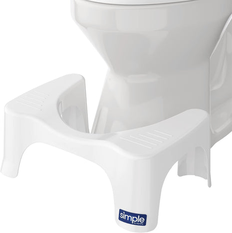 Squatty Potty Simple Curve Bathroom Toilet Stool 7" White | Squat Footrest Bathroom Stool for Improved Bowel Health and Natural Posture Lightweight with Sleek and Modern Design
