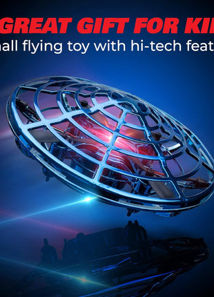 Force1 Scoot Hand Operated Drone for Kids or Adults - Hands Free Motion Sensor Mini Drones, Easy LED Indoor Rechargeable UFO Toy Flying Orb Ball Drone Toys for Boys and Girls (Blue)
