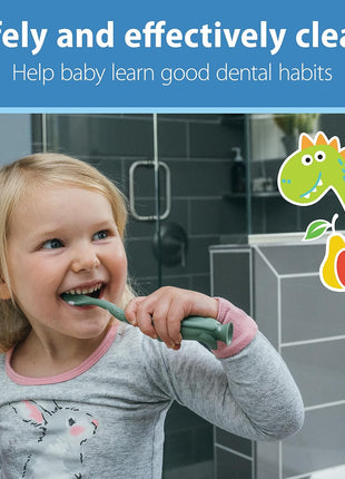 Dr. Brown's Fluoride-Free Baby Toothpaste, Safe to Swallow, Apple Pear, 1-Pack, 1.4oz/40g, 0-3 Years