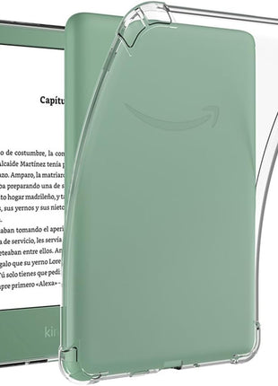 Clear Case Compatible for 6.8" Kindle Paperwhite 11th Generation 2021 and Paperwhite Signature Edition,Thin Slim Lightweight Scratch Proof Silicone Rubber TPU Cover (Transparent)