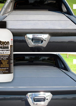 Solution Finish - Black Plastic & Vinyl Trim Restorer - Use for Car and Truck Detailing, No Wet Look, Instantly Revives Color to Trim, Bumpers, Mud Flaps, Etc., Black (12 oz)