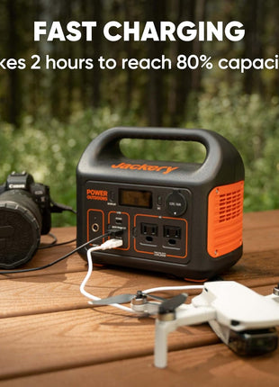 Jackery Portable Power Station Explorer 300, 293Wh Backup Lithium Battery, Solar Generator for Outdoors Camping Travel Hunting Blackout (Solar Panel Optional)