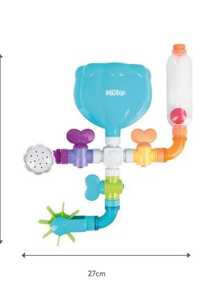 Nuby Wacky Waterworks Pipes Bath Toy - Baby Bathtub Toy with Interactive Features for Cognitive Development