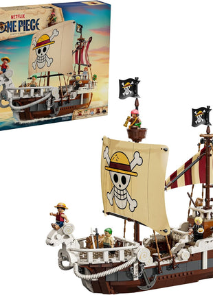LEGO ONE PIECE The Going Merry Pirate Ship Building Blocks - Pretend Play Adventure Toy for Boys & Girls, 10+ - Straw Hat Crew Toy Figures & Playset for Anime Fans - Gift Idea for Birthdays - 75639