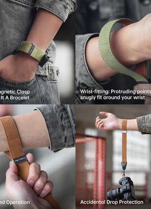 PGYTECH Camera Wrist Strap for DSLR SLR Mirrorless Quick Release, Dark Grey | Adjustable Camera Hand Strap for Sony/Nikon/Canon/Fujifilm, Ideal for Photographers for Travel, Outdoor& Daily Shooting