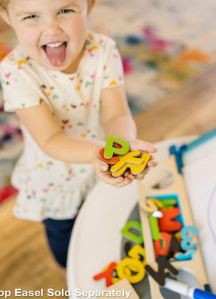Melissa & Doug Deluxe Magnetic Letters and Numbers Set – 89 Wooden Alphabet Magnets & Numbers, Educational Learning Toys for Preschool Kids Ages 3+
