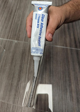 Permatex 80050 Clear RTV Silicone Adhesive Sealant, 3 oz