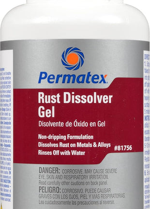 Permatex 81756 Rust Dissolver Gel, 8 oz., Red