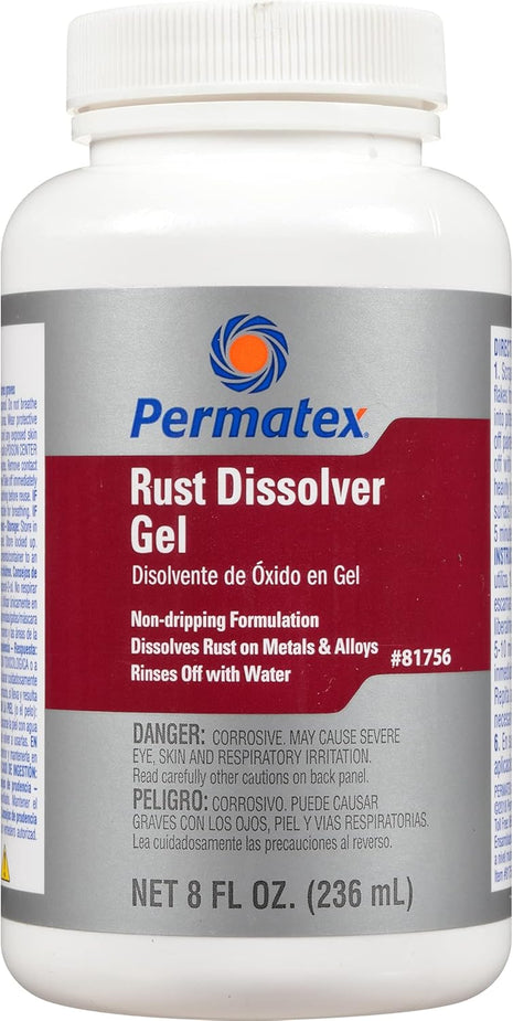 Permatex 81756 Rust Dissolver Gel, 8 oz., Red